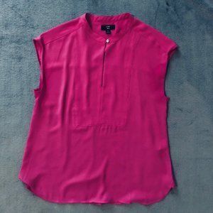 J. Crew fuschia drapey cap-sleeve top